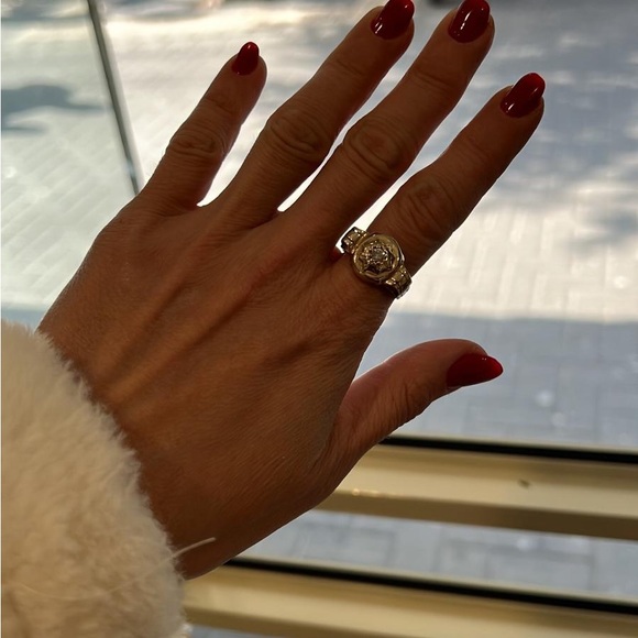 Unique vintage ring with diamond, 14K - Picture 4 of 5